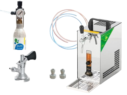 PYGMY 25/K GL S NARÁŽAČOM PLOCHÝ + CO2 SODASTREAM + VZDUCHOVÝ KOMPRESOR